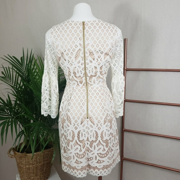 Eliza J Bell Sleeve Lace Fit & Flare Dress - Picture 3 of 6